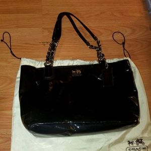 Black Leather Carry-All bag